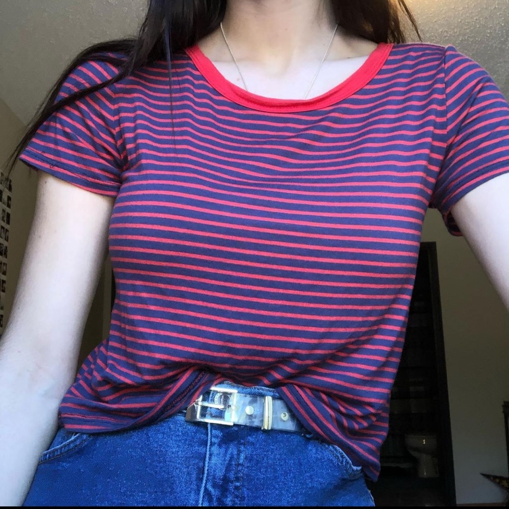 striped ringer tee shirt